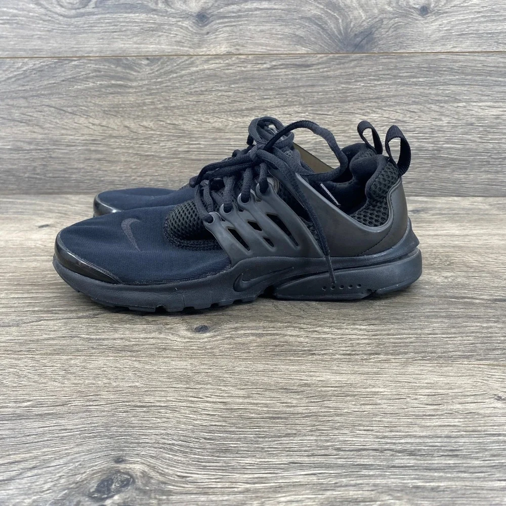 Nike Air Presto Sneakers Youth 5Y Black Triple Black Mesh Low Top 833875-003